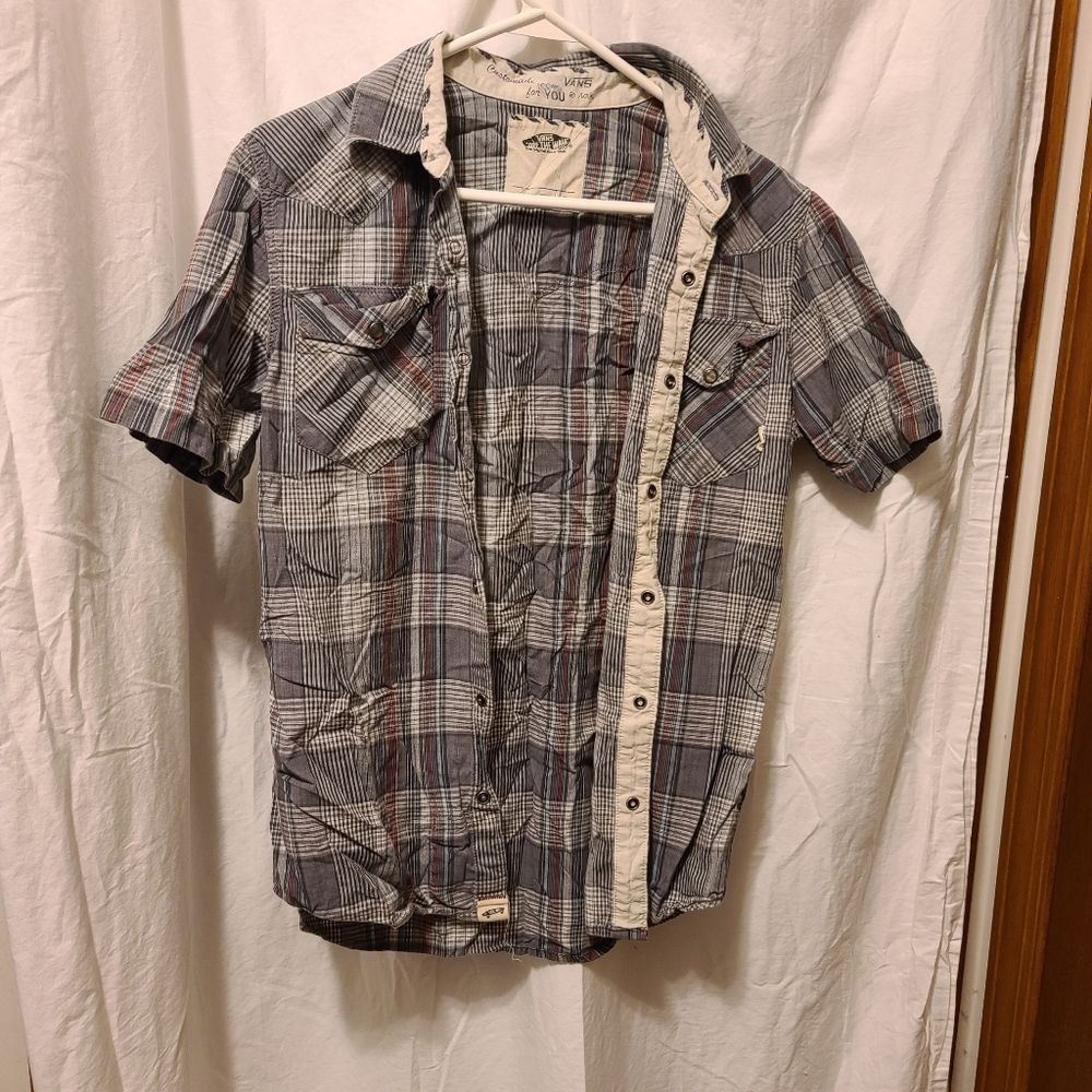 Vans plaid short sleeve button down